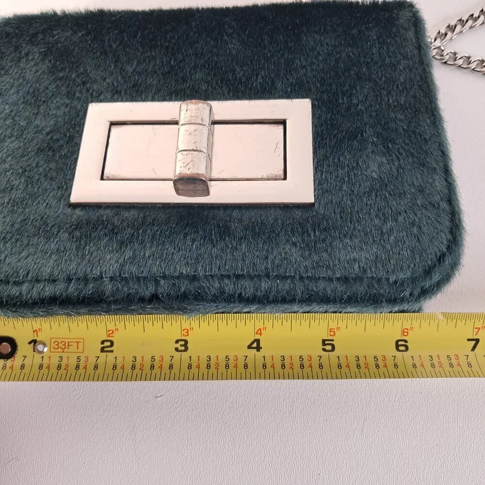 Free People Prospect Vegan Green Crossbody Bag Chain Strap